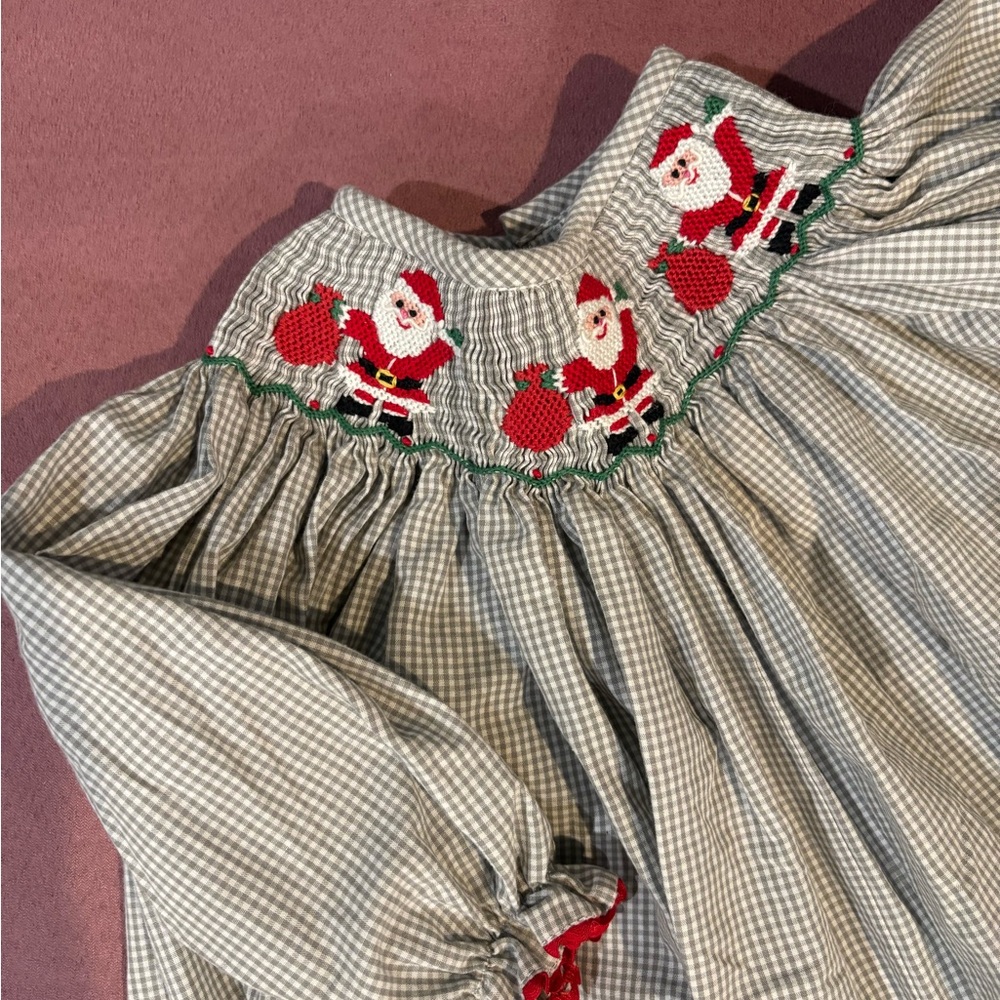 Festive Santa Smocked Dress